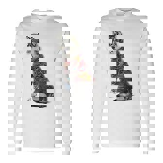 灰色オオカミ 伝統的な日本の龍の入れ墨 入泉 長袖Tシャツ - Kawaiitshirt