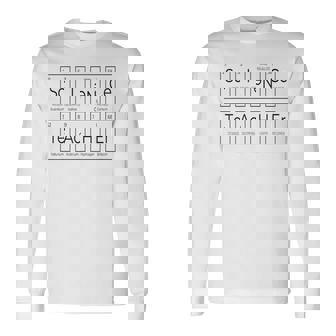 理科 先生 周期表 元素 化学 生物学 長袖Tシャツ - Kawaiitshirt