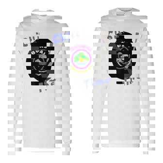 盆栽×レコード 静かに過ごすチル時間デザイン 長袖Tシャツ - Kawaiitshirt