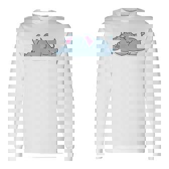 眠っている象 長袖Tシャツ - Kawaiitshirt