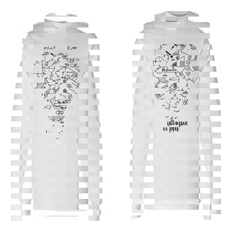 私は物理科学が大好きです数学グラフ数式方程式オタクオタク賢い学生教師 長袖Tシャツ - Kawaiitshirt