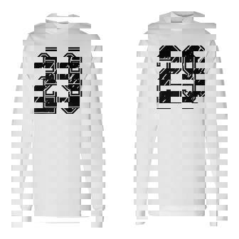 背番号 29 チーム短大スポーツ背番号付きユニフォーム 長袖Tシャツ - Kawaiitshirt