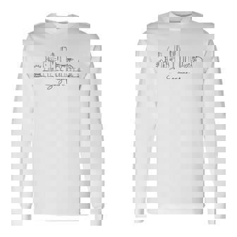 都市 スカイライン 旅行 お土産 観光 シンガポール 長袖Tシャツ - Kawaiitshirt