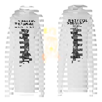 酒を与えないでください ネタ 酒好き お酒好き ビール好き 日本酒好き ハイボール好き ジョーク パンダ おもしろ 長袖Tシャツ - Kawaiitshirt