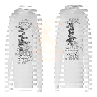 面白いワイマラナー犬私はコーヒーが好き、ワイマラナーと多分。 長袖Tシャツ - Kawaiitshirt