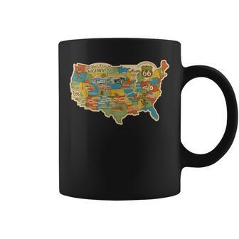 100Th Anniversary Americana Highway Travel Map 1926 2026 Coffee Mug - Thegiftio UK