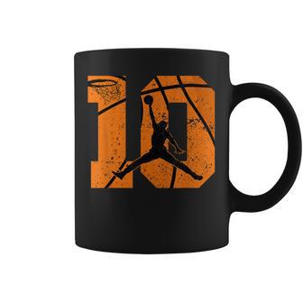 10Th Birthday Basketball 10 Yr Bday Party 10Yr Ten Years Old Coffee Mug - Thegiftio