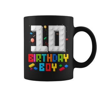 10Th Birthday Boy Master Builder 10 Years Old Building Block Coffee Mug - Thegiftio