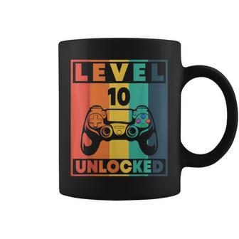 10Th Birthday Gamer Boy Or Gamer Girl Level 10 Unlocked Coffee Mug - Thegiftio