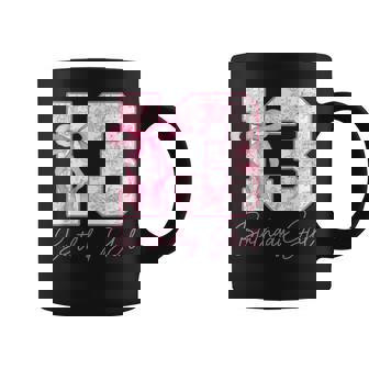 13Th Birthday Girl Pink Coquette Bow 13 Year Old Aesthetic Coffee Mug | Seseable UK