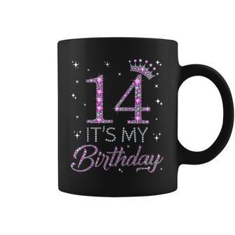 14 It's My Birthday Pink Crown Happy 14Th Birthday Girl Coffee Mug - Thegiftio UK