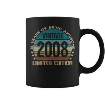 18 Year Old Vintage 2008 Limited Edition 18Th Birthday Coffee Mug - Thegiftio UK