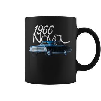 1966 66 Chevys Nova Classic Car Old School Muscle Blue Car Coffee Mug - Thegiftio UK
