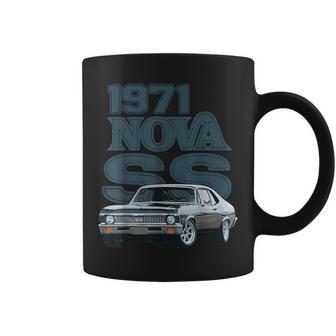 1971 71 Chevys Nova 2 Classic Car Old School Muscle Car Coffee Mug - Thegiftio UK