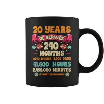 20 Years Of Service 20Th Year Work Anniversary For Women Coffee Mug - Thegiftio UK