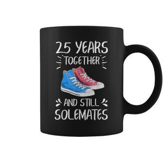 25 Años Juntos 25 Aniversario Día Deanalentín Taza de café - Regaloses