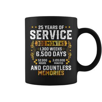 25 Years Of Service 25Th Year Work Anniversary Retirement Coffee Mug - Thegiftio