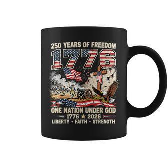 250 Years Of Freedom 1776 One Nation Under God Usa Flag Coffee Mug - Thegiftio UK