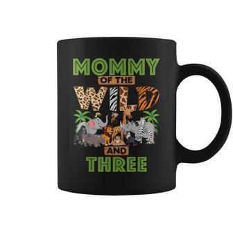 3Rd Birthday Zoo Safari Jungle Mommy Of The Wild And Three Coffee Mug - Monsterry