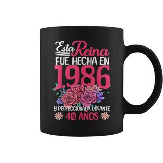 40 Años Regalo De Cumpleaños Hecha En 1986 40 Años Taza de café - Regaloses