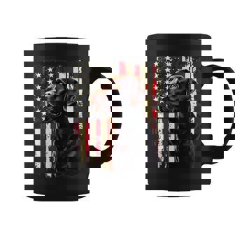 4Th July American Flag Patriotic Chocolate Labrador Lover Coffee Mug | Seseable FR