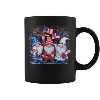 4Th Of July Gnomes America Usa Flag Patriotic With Fireworks Coffee Mug | Mazezy