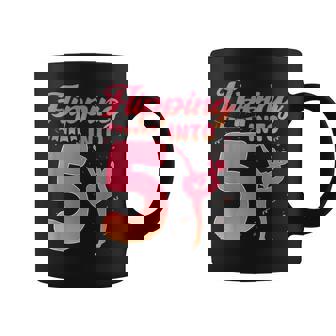 5 Year Old Gymnast Girl Flipping Into 5th Bday Gymnastics Coffee Mug | Mazezy