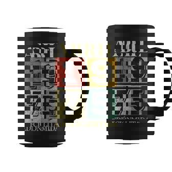 50 Cumpleaños Hombre 50 Años Hecho En 1975 Abril Taza de café - Regaloses