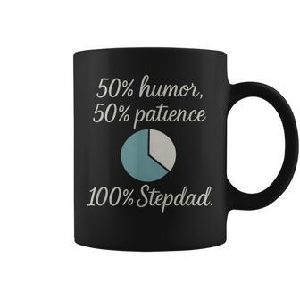 50 Humor 50 Paciencia 100Tepdad Gráfico Circular Taza de café - Regaloses