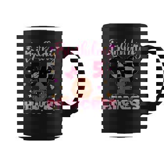 5Th Birthday Princess Melanin Afro Girl Birthday Party Coffee Mug | Mazezy