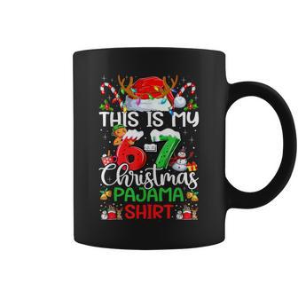 This Is My 6 7 Christmas Pajama Six Seven Gen Z Alpha Coffee Mug - Thegiftio UK