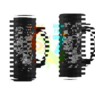 I Was 6 Now I'm 7 T-Rex 7Th Birthday 6 7 Birthday Boys Coffee Mug | Seseable UK
