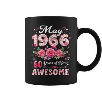 60歳 1966年5月 花柄 60歳 誕生日 男性 女性 コーヒーマグ - Kawaiitshirt