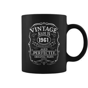 65 Cumpleaños Diseño Retrointage Hombre 1961 Taza de café - Regaloses