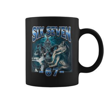 67 Alpha Wolf Meme Six Seven Humor Coffee Mug - Thegiftio UK
