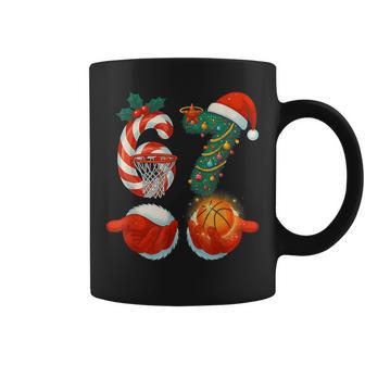 67 Christmas 6 7 Meme Basketball Pajamas Gen Alpha Slang Coffee Mug - Thegiftio