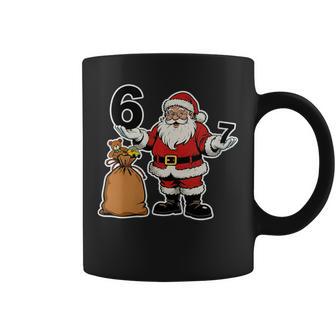 67 Christmas Six Seven Meme Brainrot Santa Claus 6-7 Coffee Mug - Thegiftio UK