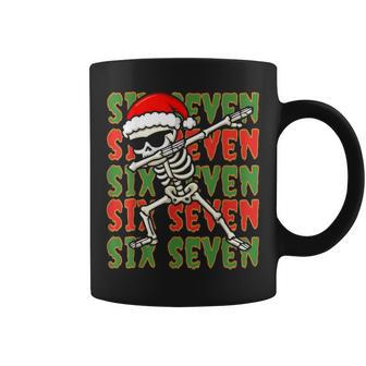 67 Christmas Six Seven Meme Brainrot Skeleton Coffee Mug - Thegiftio UK