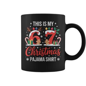 This My 67 Christmas Pajama 67 Meme Gen Alpha Boys Girls Coffee Mug - Thegiftio UK