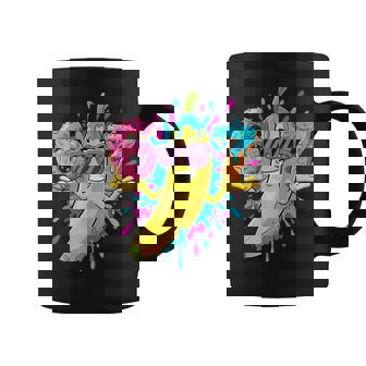 67 Dabbing Banana With Sunglasses Dripping Ice Cream Coffee Mug | Mazezy