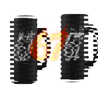 67 Fireixeven Meme Flames スラング 数字 面白い キッズ ティーン 長袖tシャツ コーヒーマグ - Kawaiitshirt