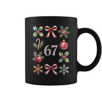 67 Ribbon Christmas Six Seven Meme Coquette Coffee Mug - Thegiftio UK