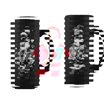 67 Santa Christmas Humor Meme Frosted Holiday Numbers Coffee Mug | Mazezy