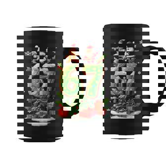 67 Six Seven Christmas Santa Claus Pajamas Matching 6-7 Xmas Coffee Mug | Seseable UK
