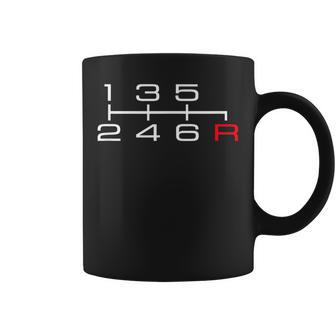 6速マニュアルシフトパターンノブ カーテーマ コーヒーマグ - Kawaiitshirt