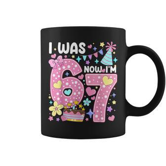 7 Year Old Birthday Girl I Was 6 Now I'm 7 Meme 7Th Birthday Coffee Mug - Thegiftio UK