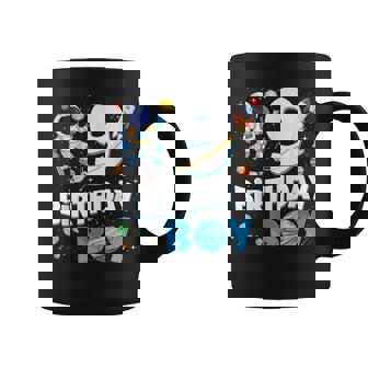 9 Years Old Astronaut Birthday Boy Space Planets Birthday Coffee Mug - Seseable