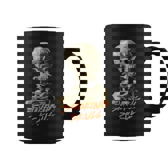 Aesthetic Smoking Skull Post Impressionist Art Lovers Coffee Mug | Mazezy