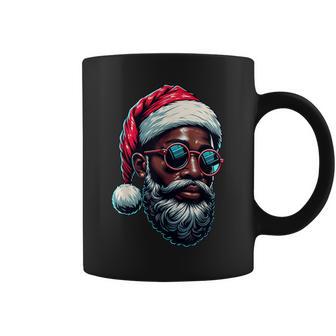 African American Christmas Pajama Xmas Afro Santa Claus Pj Coffee Mug | Mazezy