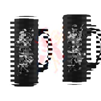 African American Christmas Pajamas Dancing Santa Coffee Mug | Mazezy